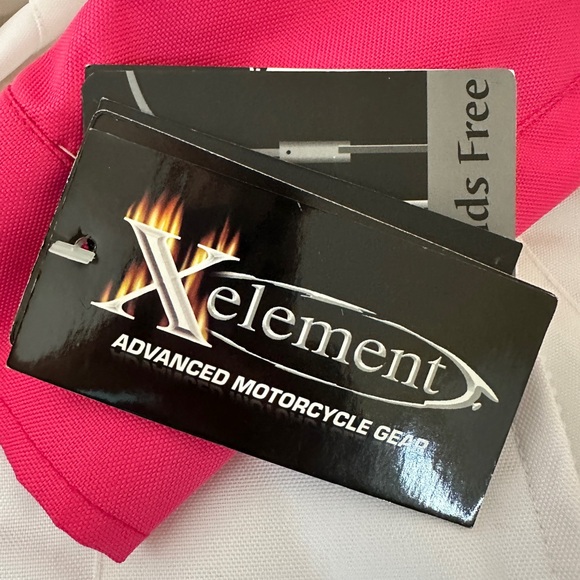 NWT Xelement Women’s Motorcycle Jacket Pink Skull with Body Armor Size Medium - Picture 8 of 11